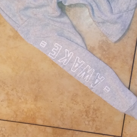 Cotton:On "Awake / Asleep" Grey Pull Over Lace Up Hoody - Picture 5 of 9